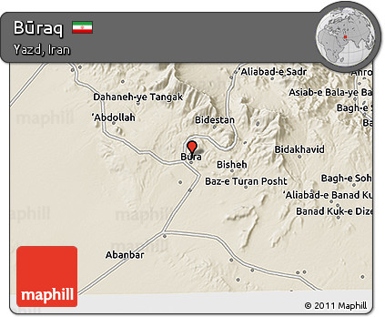 Shaded Relief 3D Map of Būraq