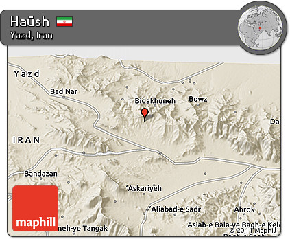 Shaded Relief 3D Map of Haūsh
