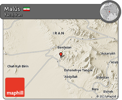 Shaded Relief 3D Map of Malūs