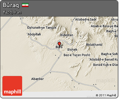 Shaded Relief 3D Map of Būraq