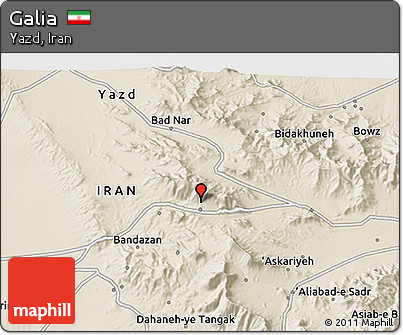 Shaded Relief 3D Map of Galia