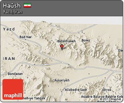 Shaded Relief 3D Map of Haūsh