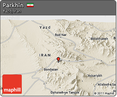 Shaded Relief 3D Map of Parkhīn