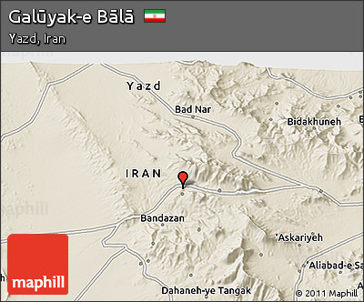 Shaded Relief 3D Map of Galūyak-e Bālā