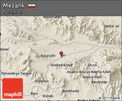 Shaded Relief 3D Map of Mezank