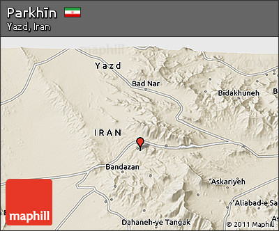 Shaded Relief 3D Map of Parkhīn