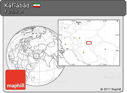 Blank Location Map of Kāfīābād