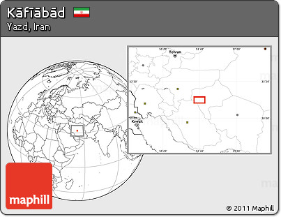 Blank Location Map of Kāfīābād