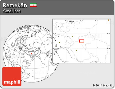 Blank Location Map of Ramekān