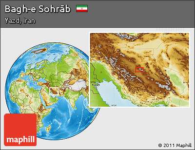 Physical Location Map of Bagh-e Sohrāb