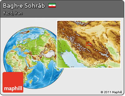 Physical Location Map of Bagh-e Sohrāb
