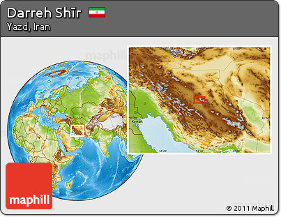 Physical Location Map of Darreh Shīr
