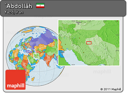 Political Location Map of `Abdollāh
