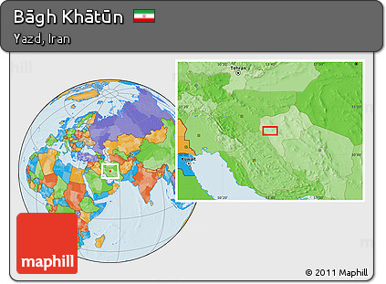 Political Location Map of Bāgh Khātūn