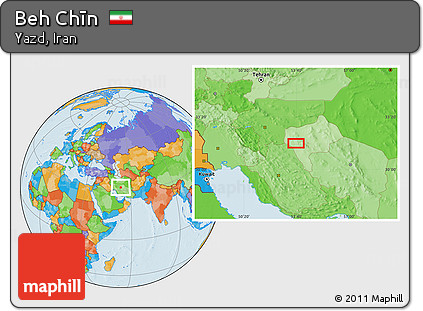 Political Location Map of Beh Chīn