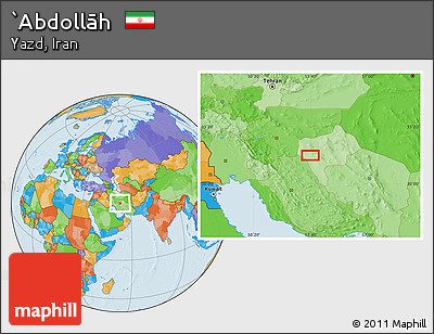 Political Location Map of `Abdollāh