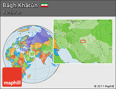 Political Location Map of Bāgh Khātūn