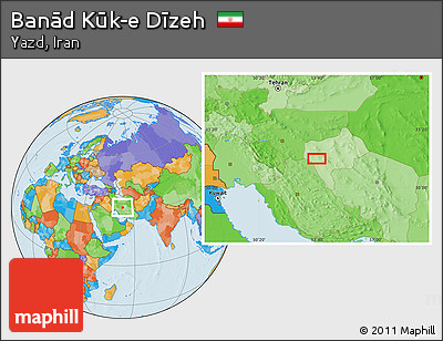 Political Location Map of Banād Kūk-e Dīzeh