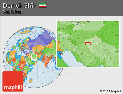 Political Location Map of Darreh Shīr