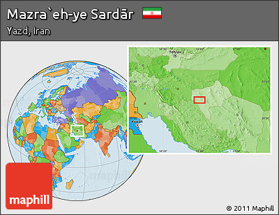 Political Location Map of Mazra`eh-ye Sardār