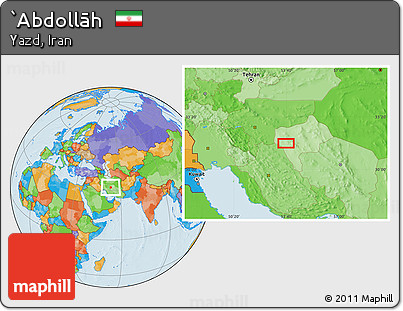 Political Location Map of `Abdollāh