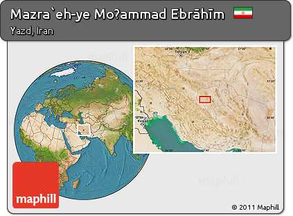 Satellite Location Map of Mazra`eh-ye Moḩammad Ebrāhīm