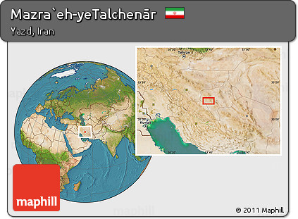Satellite Location Map of Mazra`eh-yeTalchenār