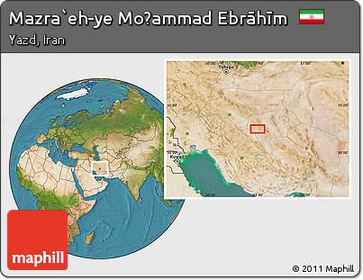 Satellite Location Map of Mazra`eh-ye Moḩammad Ebrāhīm