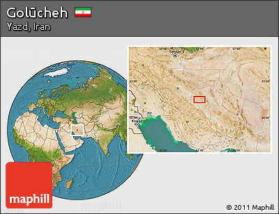 Satellite Location Map of Golūcheh