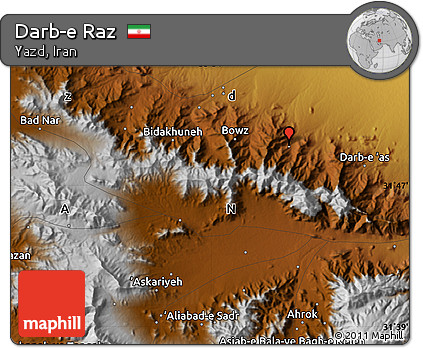 Physical Map of Darb-e Raz