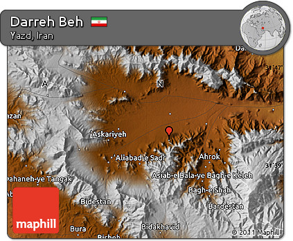 Physical Map of Darreh Beh