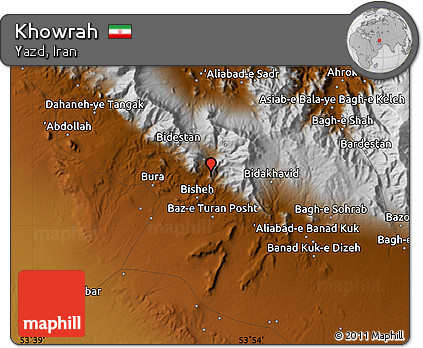 Physical Map of Khowrah