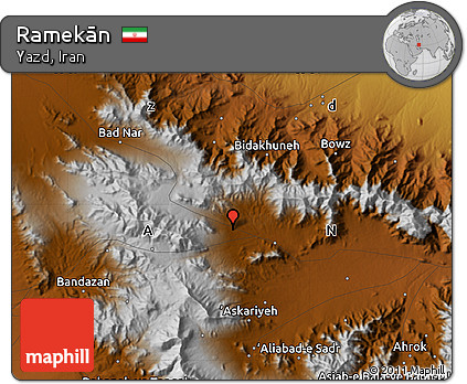 Physical Map of Ramekān