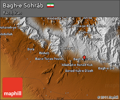 Physical Map of Bagh-e Sohrāb