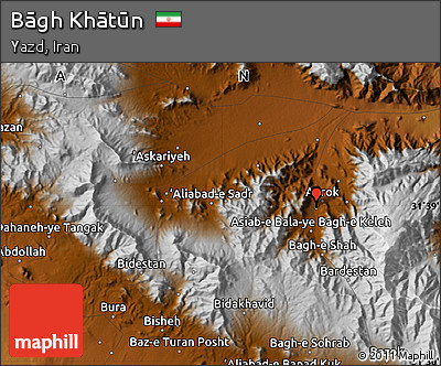 Physical Map of Bāgh Khātūn