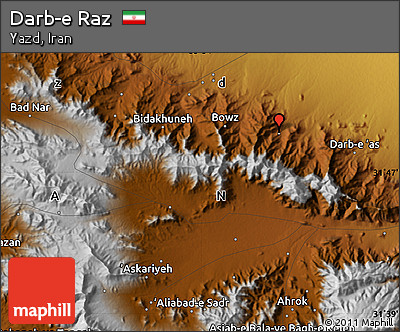 Physical Map of Darb-e Raz