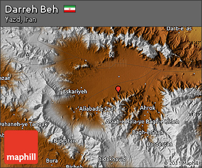 Physical Map of Darreh Beh