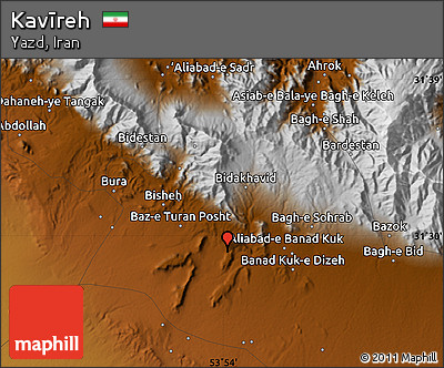 Physical Map of Kavīreh