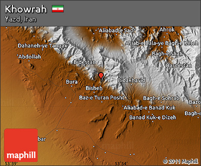 Physical Map of Khowrah