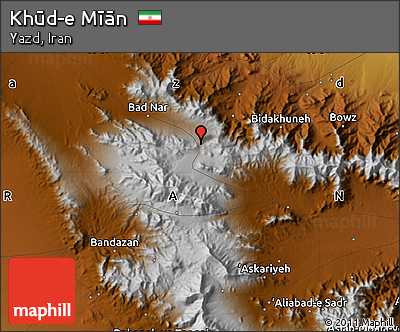 Physical Map of Khūd-e Mīān