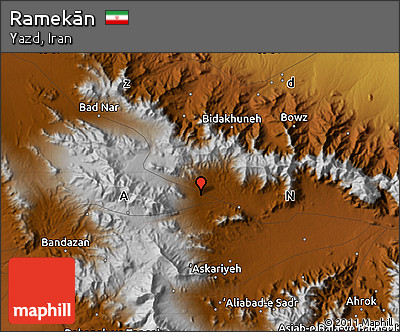 Physical Map of Ramekān