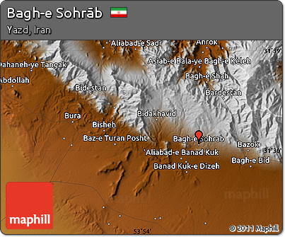 Physical Map of Bagh-e Sohrāb