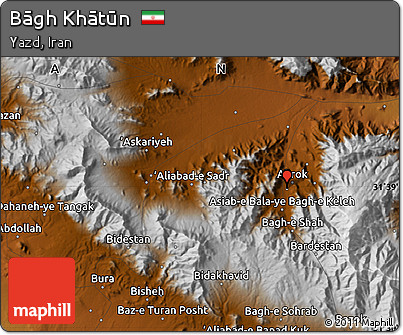 Physical Map of Bāgh Khātūn
