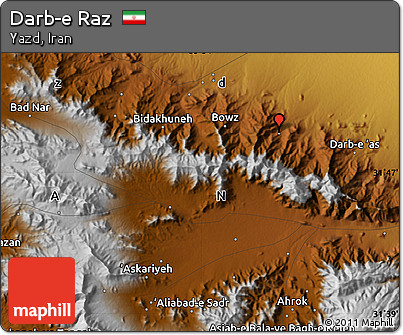 Physical Map of Darb-e Raz