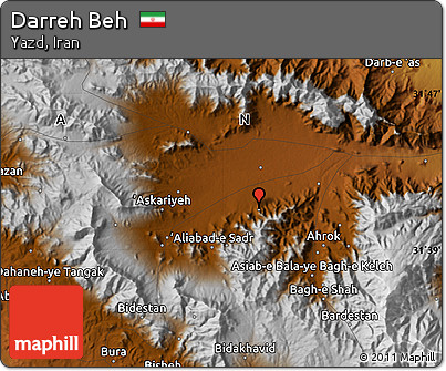 Physical Map of Darreh Beh