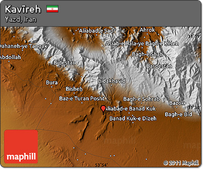 Physical Map of Kavīreh