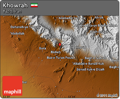 Physical Map of Khowrah
