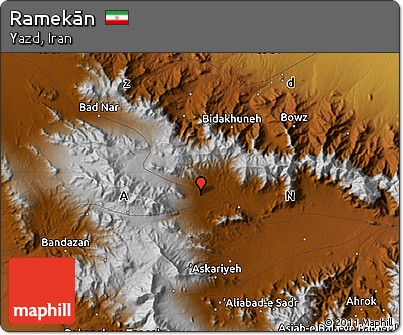 Physical Map of Ramekān