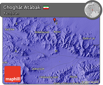 Political Map of Choghāt Atābak