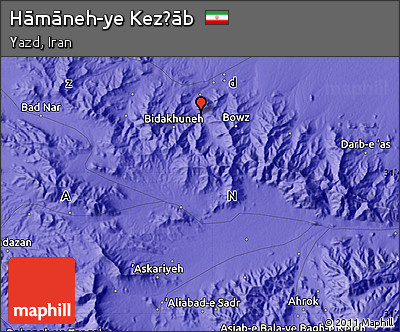 Political Map of Hāmāneh-ye Kez̄āb